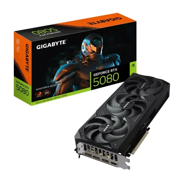 Gigabyte GeForce® RTX 5080 16GB WINDFORCE SFF Graphic Card GV-N5080WF3OC-16GD