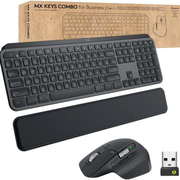 Logitech Wireless Combo MX Keys for Business Gen 2 Graphite (US) Keyboard & Mouse 920-010933